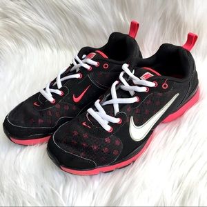 Nike Flex TR Black Pink Swoosh Athletic Sneakers